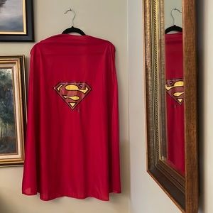 Super Man Superman Red Superhero Cape for Halloween Costume One Size Adu…